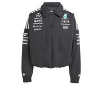adidas Women's MERCEDES - AMG PETRONAS FORMULA ONE TEAM TEAM JACKET WOMEN, Black/White, L