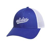 adidas Women's Mesh Back Snapback Cap Adjustable Fit Trucker Hat Baseball, Semi Lucid Blue/White, One Size