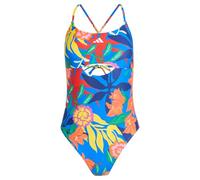 Adidas Mexicana Florals Tie-back Swimsuit Blue 40 Woman