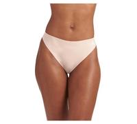 Adidas Women's Micro Flex Thong Panty Underwear, Peach Whip/White, S