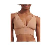 Adidas Women's Micro-Stretch Lounge Bra-Seamless Comfort & Support Sports, Toasted Almond, L