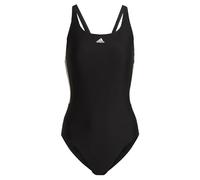 adidas Women's Mid 3-Stripes Swimsuit, Black / White, 46