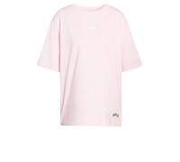 adidas Women's MINI Embroidery Oversized Graphic T-Shirt, Clear Pink/White, L