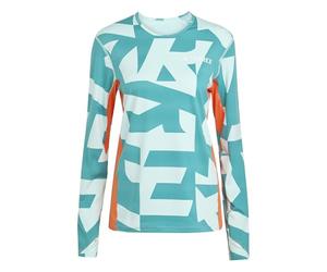 adidas Women's Multi Synthetic Base Layer Long Sleeve, Semi Flash Aqua/Semi Impact Orange, XS