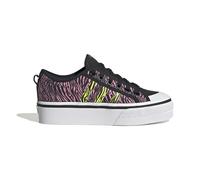 adidas Womens Nizza Zebra Print Platform Sneakers Shoes Casual - Black, Pink, Black, 4.5 UK