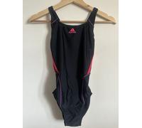 Adidas women's one piece 3 stripe swimsuit 28" UK 6 BNWT