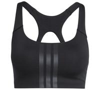 Adidas Optime Workout 3 Stripes Medium Impact Sports Bra Black XS Woman