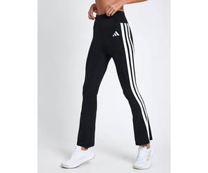 adidas Women's Optime Essentials 3-Stripes Flared Leggings - Black/White - Size: XL