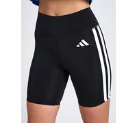 adidas Women's Optime Essentials 3-Stripes Short Leggings - Black/White - Size: Medium