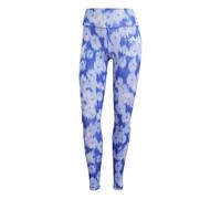 Adidas Womens Optime Essentials Allover Print Flower Tie-Dye Legging Colour: Blue, Size: Extra Large