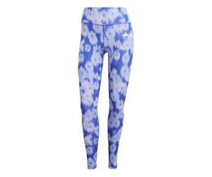 Adidas Womens Optime Essentials Allover Print Flower Tie-Dye Legging Colour: Blue, Size: Small