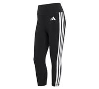 adidas Women's Optime Essentials Workout 3-Stripes 3/4 Leggings, Black/White, L