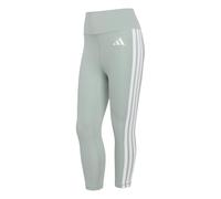 adidas Women's Optime Essentials Workout 3-Stripes 3/4 Leggings, Wonder Sage/White, XS