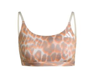 adidas Women's Optime Essentials Workout Leopard 7/8 Leggings, Wonder Alumina/Chalky Brown, M