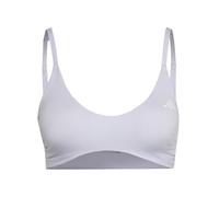 adidas Women's Optime Essentials Workout Light Support Adjustable Straps Bra, Frozen Purple, XS