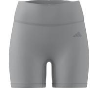 adidas Women's Optime Essentials Workout Shine Short Leggings, grey two, XS
