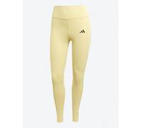 adidas Women's Optime Leggings 3 Stripe UK 8-10 S Powder Yellow Training Gym