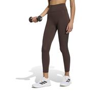 adidas Women's Optime Workout 3-Stripes 7/8 Leggings - Aurora Coffee - Brown - Size: Small