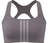 adidas Women's Optime Workout 3-Stripes Medium Support Bra, preloved fig/ice Purple, M