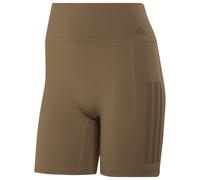 adidas - Women's Optimé Workout 3-Stripes Short Leggings - Leggings size XS - Length: 6'', brown
