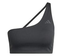 adidas Women's Optime Workout Rib One Shoulder Light Support Bra, Black, L