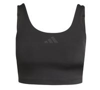 adidas Women's Optime Workout Twist Light Support Bra Tank, Black, L