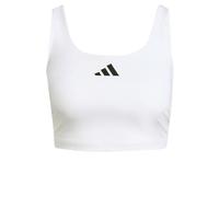 adidas Women's Optime Workout Twist Light Support Bra Tank, White, L