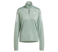 adidas Women's Own the Run Half-Zip Jacket, Silver Green, M