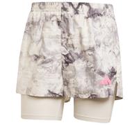 Adidas Own The Run Spray Dye 2in1 Shorts Grey XS Woman