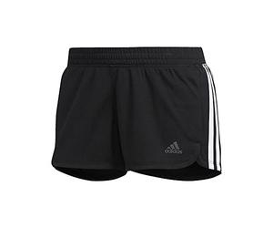 adidas Women's Pacer 3-Stripes Knit Shorts, Black/White, 8