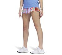 adidas Women's Pacer 3-Stripes Knit Shorts, Purple/Semi Flash Lime (Farm), XS