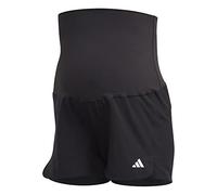adidas Women's Pacer AEROREADY Train Essentials Woven Shorts (Maternity), Black/White, XS