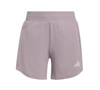 adidas Women's Pacer Essentials Knit High-Rise Shorts, preloved fig/White, XS 5 inch