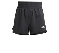 adidas Women Pacer Training 3 Stripes Woven High Rise Shorts Black