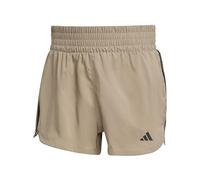adidas Women's Pacer Training 3-Stripes Woven High-Rise Shorts, Chalky Brown/Black, XL 5 inch