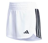 adidas Women's Pacer Workout Woven High Rise Shorts, White/Black, M 3 inch