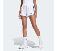 adidas Women's Pacer Workout Woven High Rise Shorts, White/Black, S 5 inch