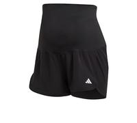adidas Women's Pacer Woven Stretch Training Maternity Shorts, Black/White, XL