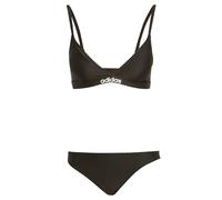 adidas Women's Padded 2-Way Straps Triangle Bikini Set 28" Black/White