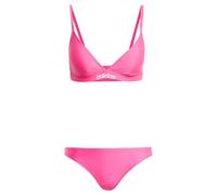 adidas Women's Padded 2-Way Straps Triangle Bikini Set, Shock Pink/White, 34