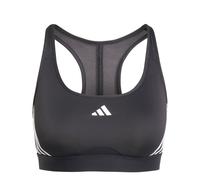 Adidas Womens Powerreact Training 3-Stripes Bra Size: Medium, Colour: Black