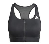 adidas Women's Powerreact Training Medium Support Zip Bra M A-B Black