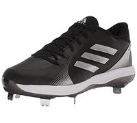 adidas Women's Purehustle 2 Baseball Shoe, Black/Silver Metallic/Silver Metallic, 7.5