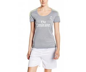 Adidas Women's Real Madrid Away Jersey - Grey/Solar Yellow, Small