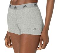 Adidas Women's Rib 2x2 Boxer Shorts, Heather Grey, S