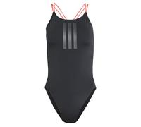 adidas Women's RIPSTREAM 3-Stripes TIE Back Swimsuit, Black, 46