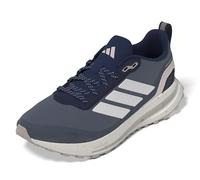 adidas Women's Run Falcon 5 Trail Running Shoes, Dark Blue/White/Wonder Taupe, 4.5 UK