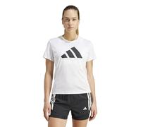 adidas Women's Run It Stripes Tee, White, XS