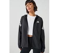 adidas Womens Running Adi365 Iconic Stripes Jacket, Black, Size L, Women Black