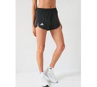 adidas Womens Running Adizero Shorts, Black, Size L, Women Black